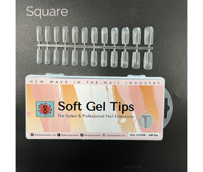 Soft Gel Tips 4 - Square 120pcs