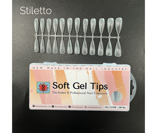 Soft Gel Tips - Stiletto 120pcs