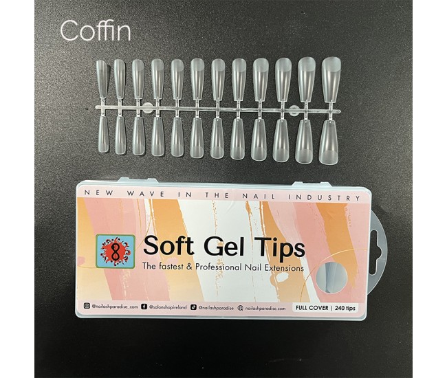 Soft Gel Tips 9 - Coffin 120pcs