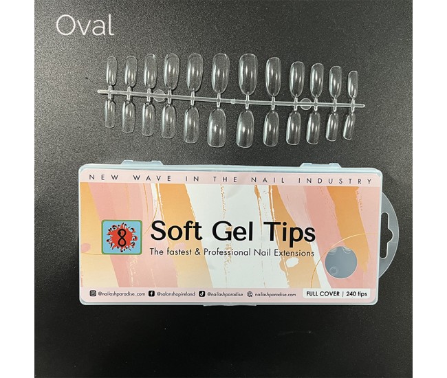 Soft Gel Tips 1 - Oval 120pcs