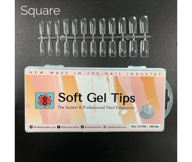 Soft Gel Tips - Square 120pcs