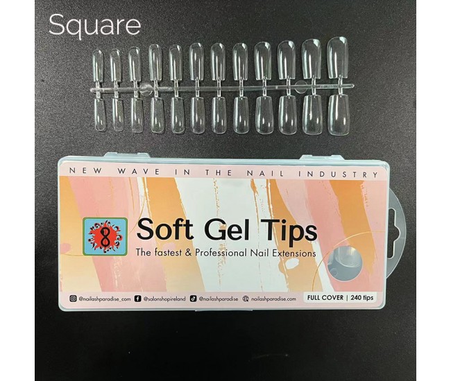 Soft Gel Tips 17 - Square 240pcs