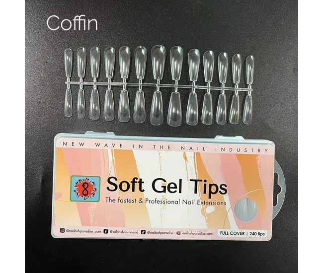 Soft Gel Tips 11 - Coffin 120pcs