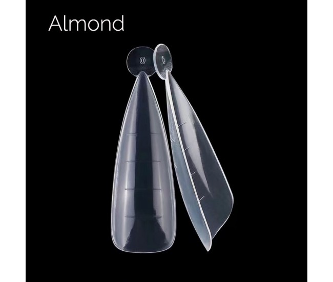 Top/Dual plastic nail forms - Almond 120pcs
