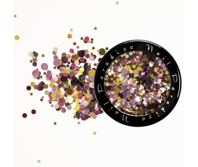 MALACHITE CASKET Collection 1. MAGICAL AMETHYST |521003 Colorful Nail Art Glitter Round Shapes Confetti| - Nail & Eyelash Paradise