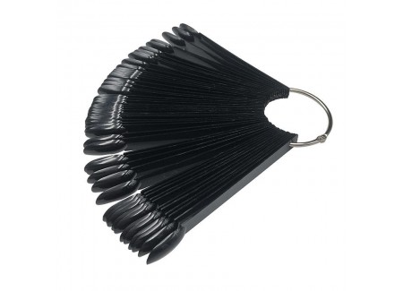 Black Nail Tips Color Chart - Oval 50pcs Black Nail Tips Color Chart - Oval 50pcs