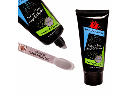 Super Sparkling AcryPolyGel with fine glitter 390500 60ml Super Sparkling AcryPolyGel with fine glitter 390500 60ml