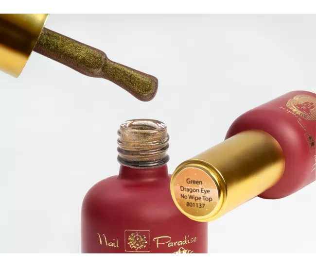 SPHYNX Lac Top Coat - Green Dragon Eye no wipe 10ml Top Coat - Green Dragon Eye no wipe 10ml