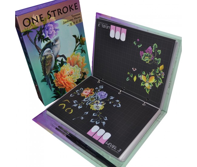 One Stroke Workbook & 2 Wooden Brushes