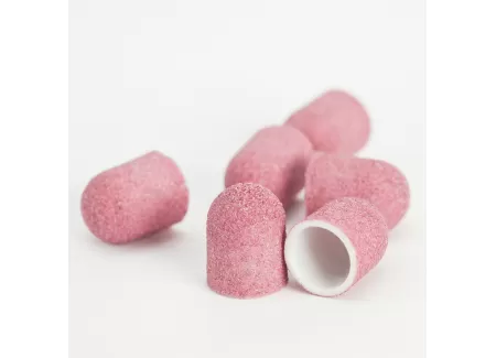Pedicure Sanding Caps Pink 10pcs #M Grit