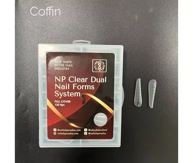 Top/Dual plastic nail forms - Coffin 120pcs